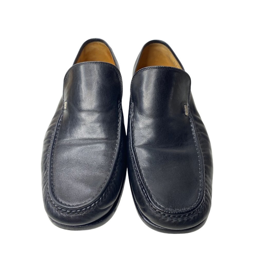 BALLY Bosar 10 Black Leather Slide on Mens Loafer Size 6.5
